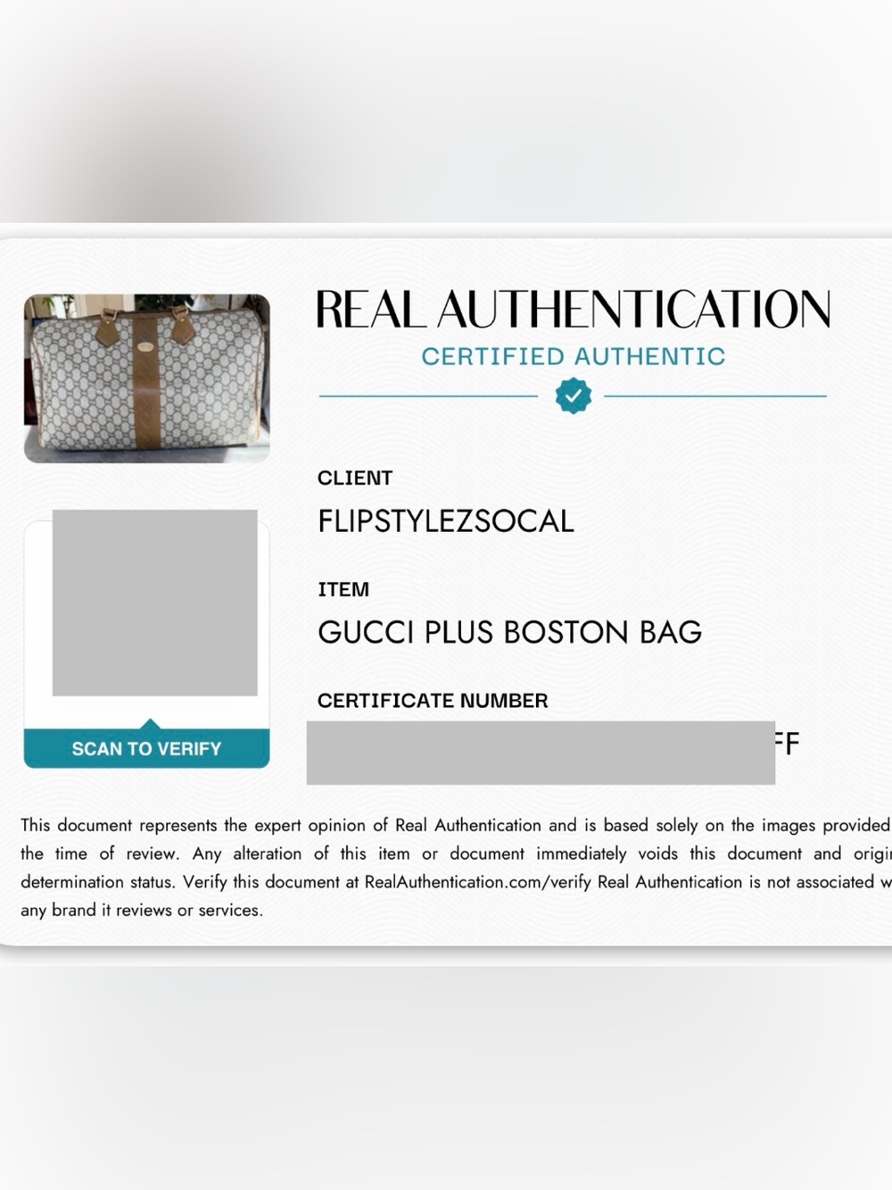 Gucci Plus Monogram Canvas Duffel Boston Bag with Leather Trim. Comes with COA - Picture 15 of 15